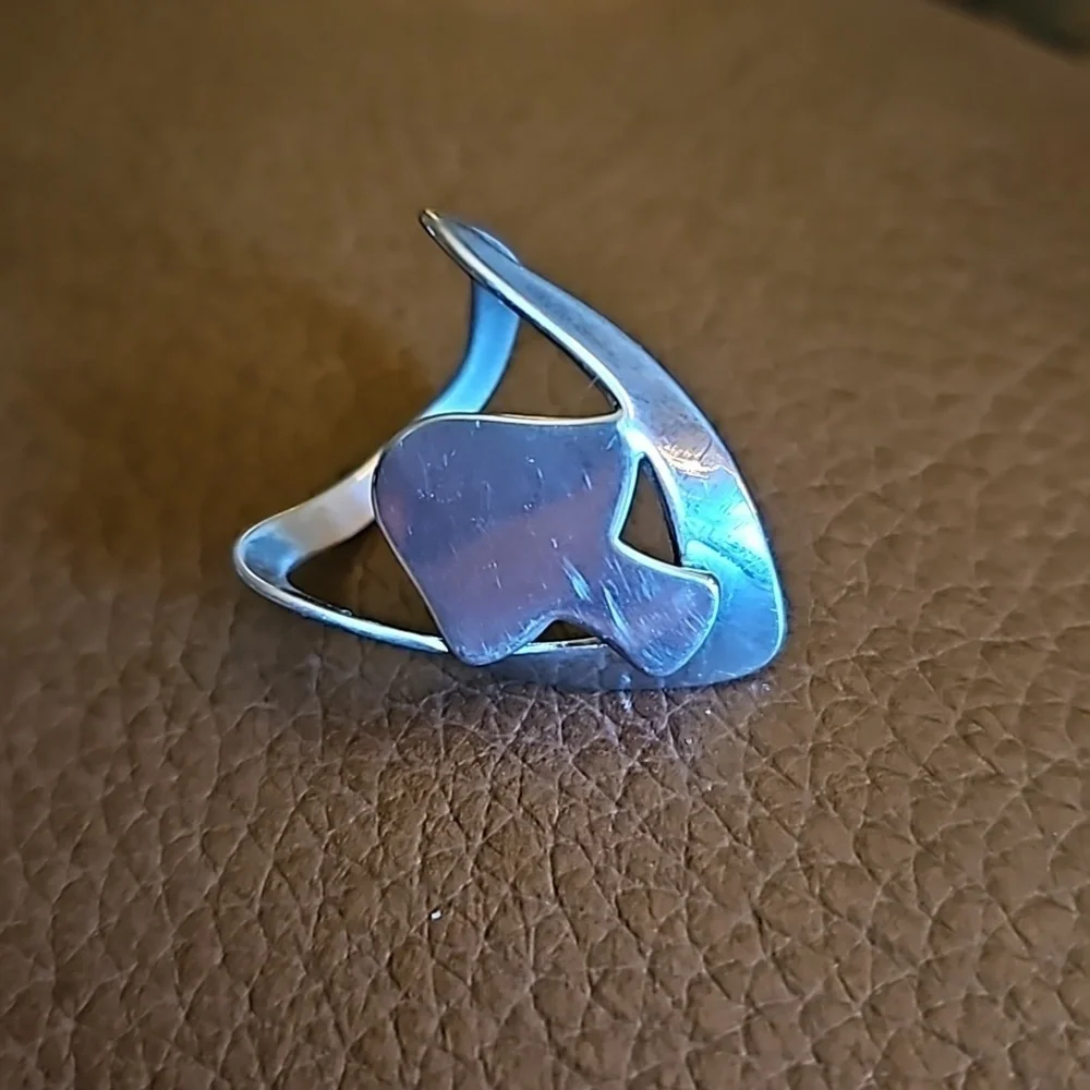 Fairycore Mushroom Freeform Misshapen Fingertip Ring Size 5/6